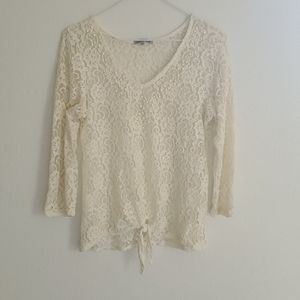 Cream lace blouse